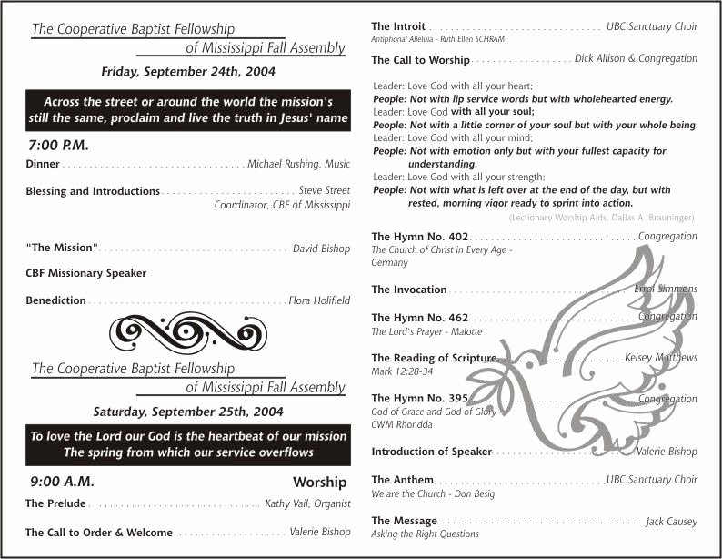 Church Program Template Free Awesome Image Slideshow Places to Visit