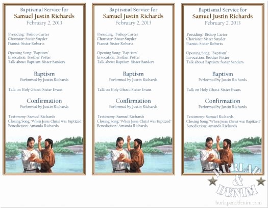 Church Program Template Free Fresh Printable Baptism Program Layout