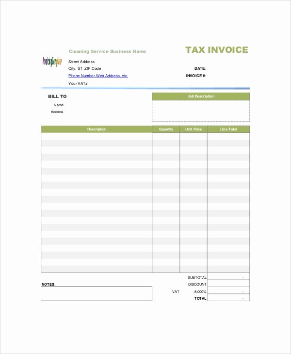 Cleaning Services Invoice Template Beautiful Sample Service Invoice 7 Documents In Pdf Word Docs