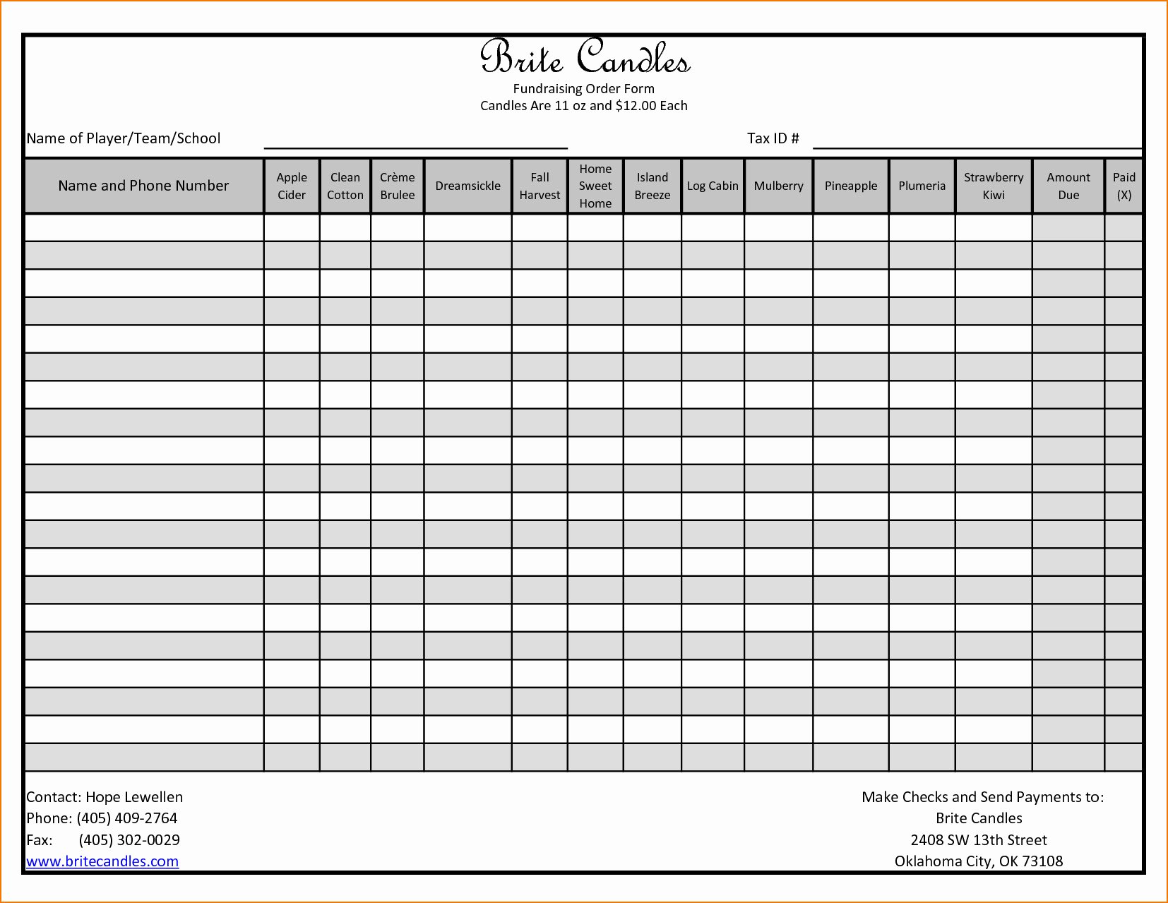 Clothing order form Template Best Of Excel order form Template