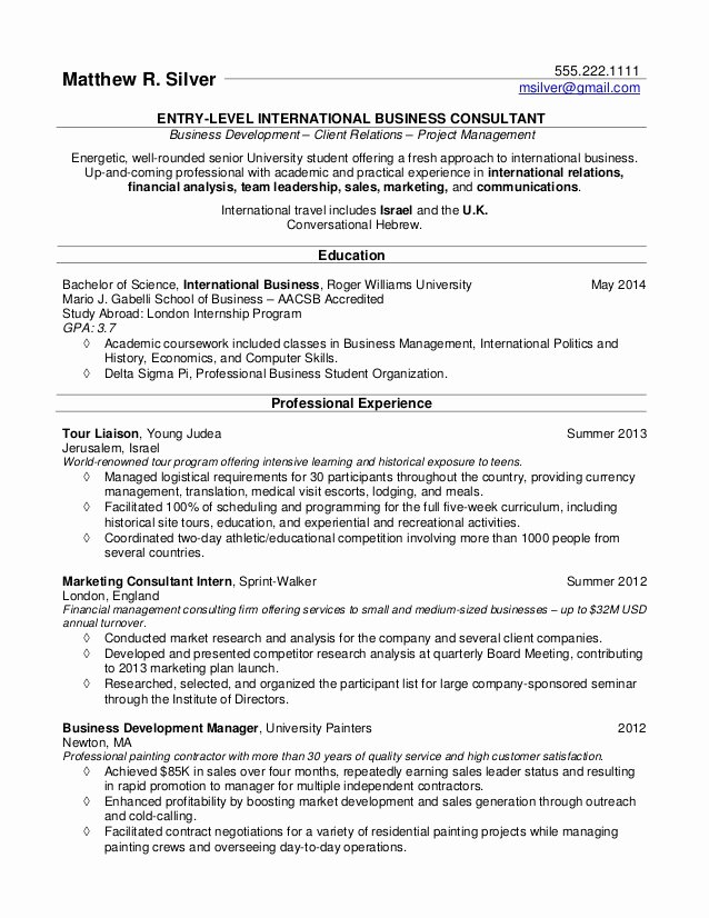 College Graduate Resume Template Awesome Resume Samples for College Students and Recent Grads
