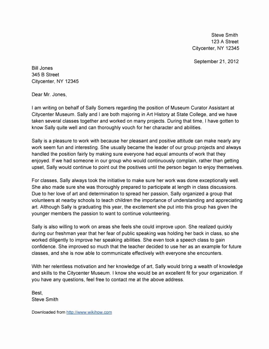 College Reference Letter Template Fresh [free] Letter Of Re Mendation Examples Samples
