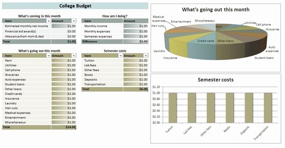 College Student Budget Template Awesome Pinterest • the World’s Catalog Of Ideas