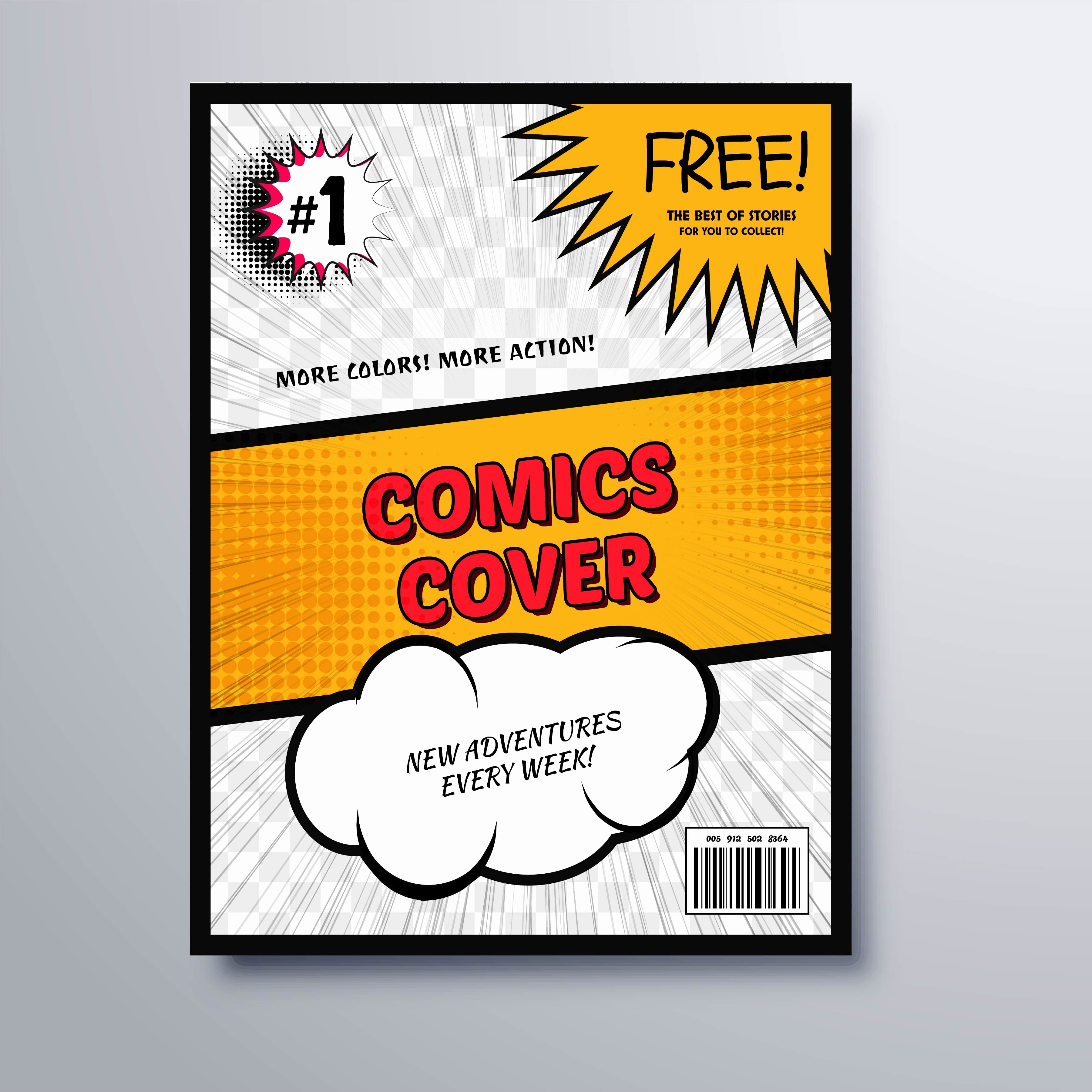 Comic Book Cover Template Inspirational Ic Book Cover Template Vector Illustration Download