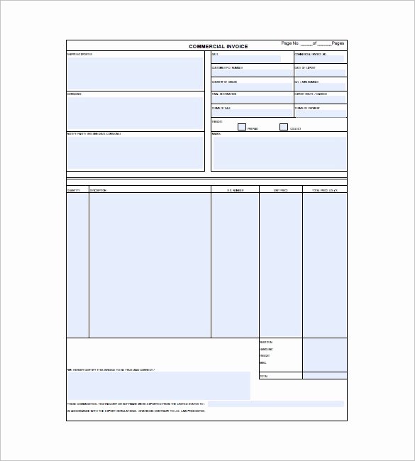 Commercial Invoice Template Excel Elegant Download Mercial Invoice Template This Story Behind