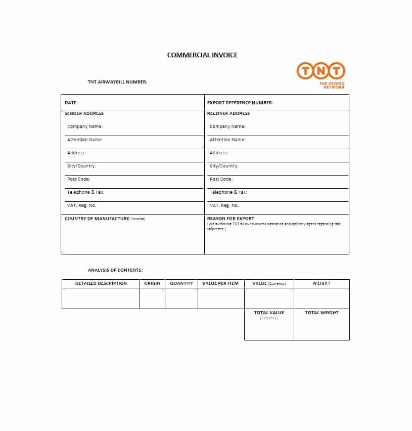 Commercial Invoice Template Word Beautiful 44 Blank Mercial Invoice Templates [pdf Word