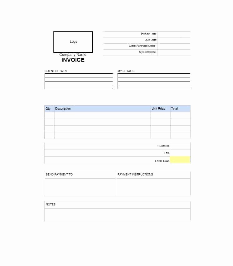 Commercial Invoice Template Word Best Of 44 Blank Mercial Invoice Templates [pdf Word