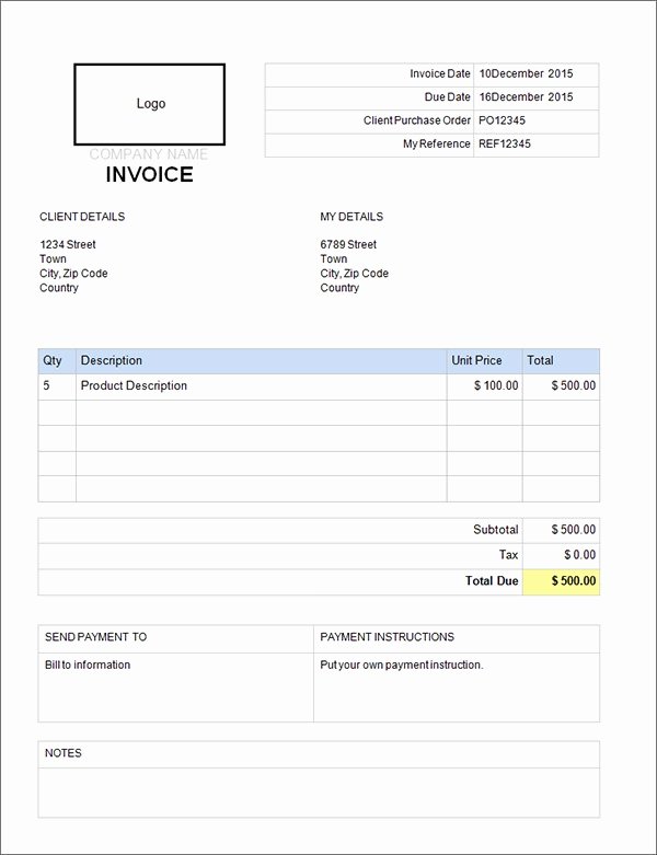 Commercial Invoice Template Word Fresh Free 18 Free Mercial Invoice Templates In Google Docs