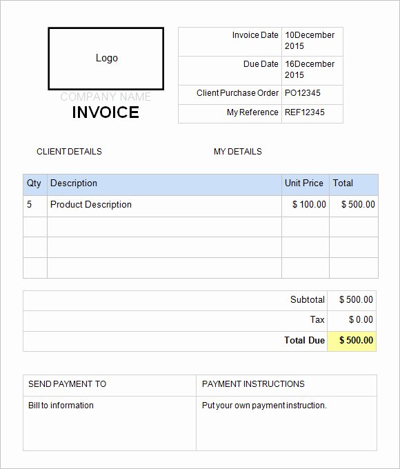 Commercial Invoice Template Word Fresh Mercial Invoice Template – 14 Free Word Pdf format