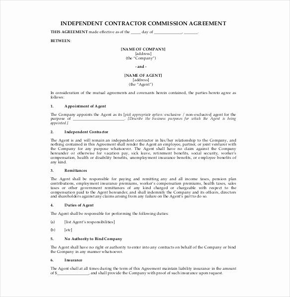 Commission Sales Agreement Template Best Of 12 Mission Agreement Templates Word Pdf Apple