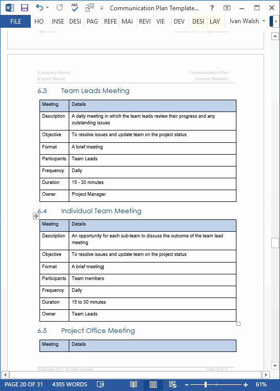 Communication Plan Template Free Lovely Munication Plan Templates – Download Ms Word and Excel