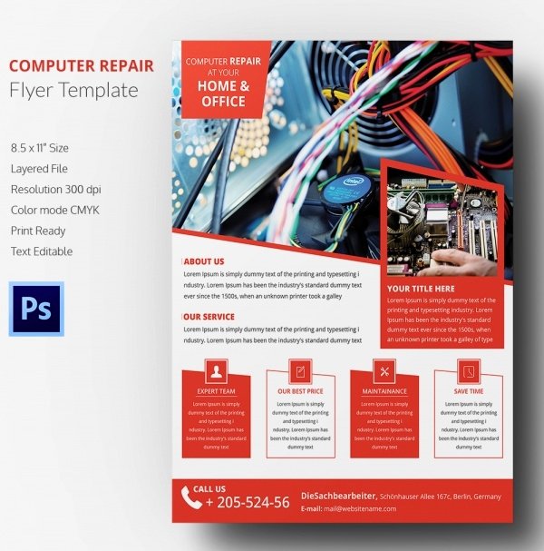 Computer Repair Flyer Templates Unique Puter Repair Flyer Template – 21 Free Psd Ai format