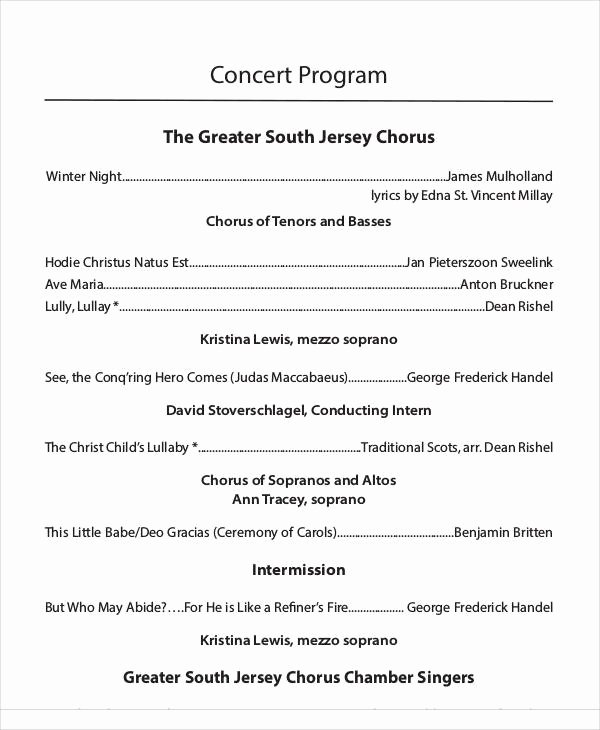 Concert Program Template Free Elegant 34 Sample Program Templates Word Psd Ai