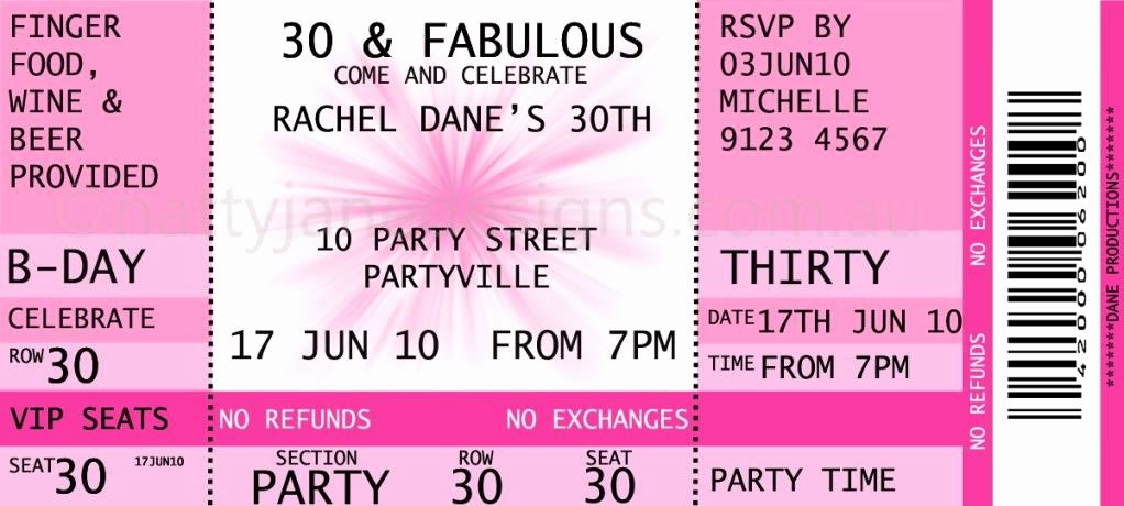 Concert Ticket Template Free Unique Concert Ticket Invitations Template Free