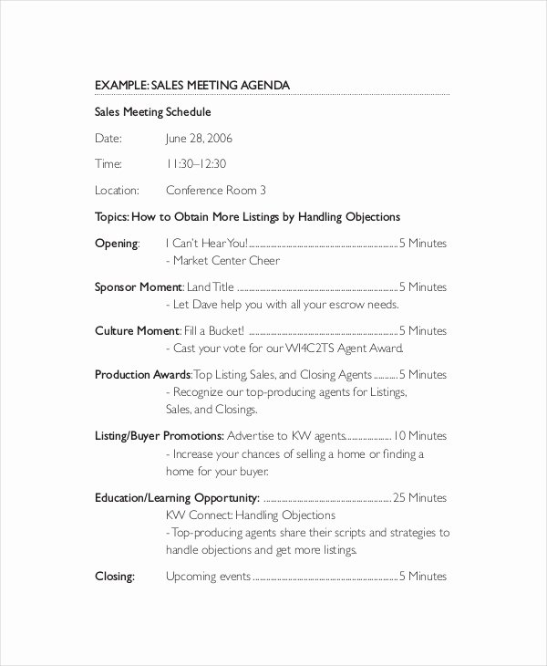 Conference Call Agenda Templates Beautiful Sales Meeting Agenda Template – 11 Free Word Pdf