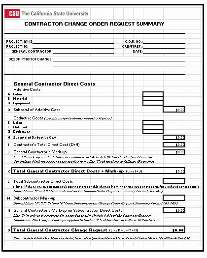 Construction Change order form Template Lovely 3 Construction Change order Templates
