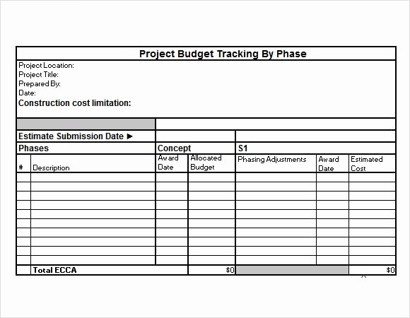 Construction Project Budget Template Fresh Project Bud Template Project Bud Tracking Excel