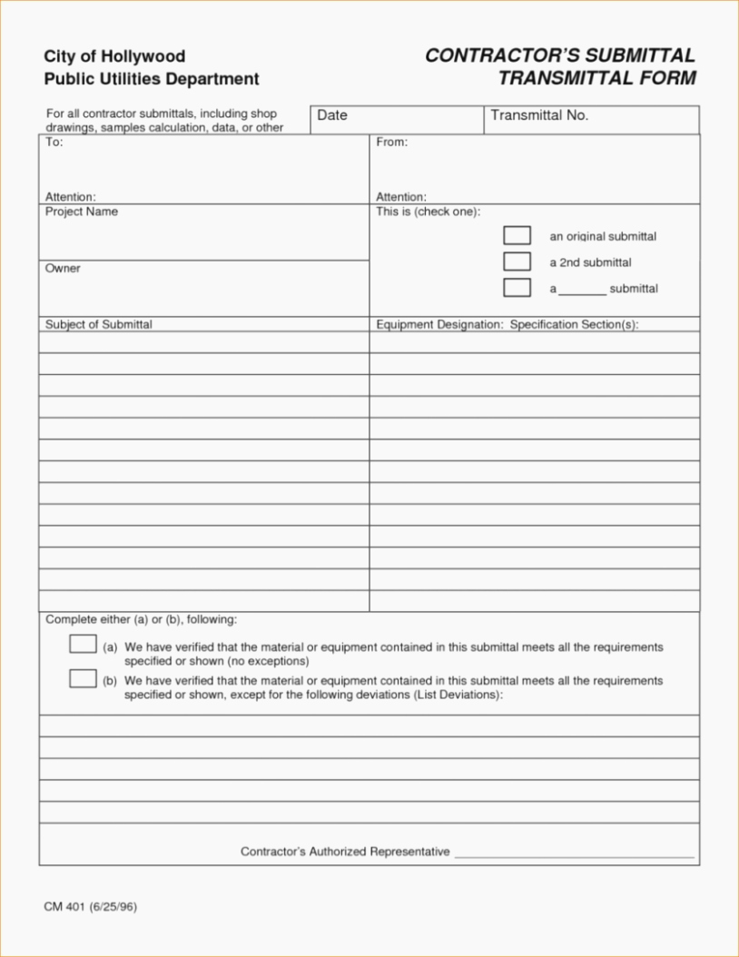 Construction Submittal form Template Best Of Five Shocking Facts About