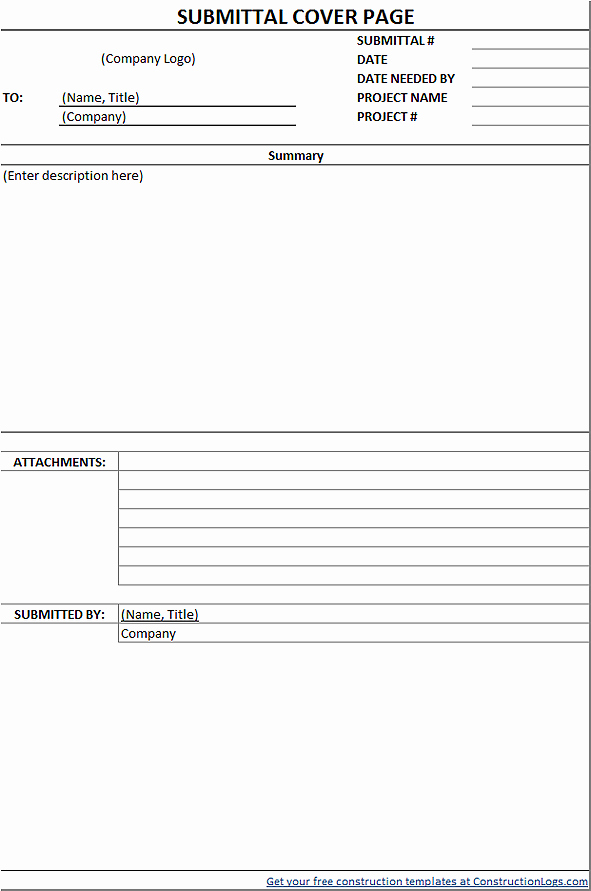 Construction Submittal form Template Fresh Free Submittal form Template for Excel