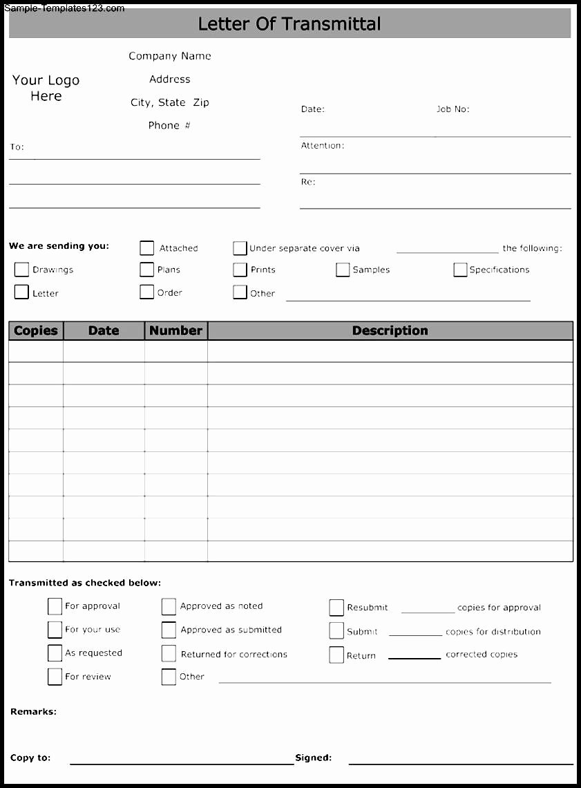 Construction Submittal form Template New Transmittal Template Word Painting In 2019