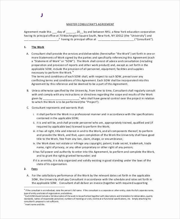 Consulting Agreement Template Free Inspirational Sample Standard Consulting Agreement 12 Documents In