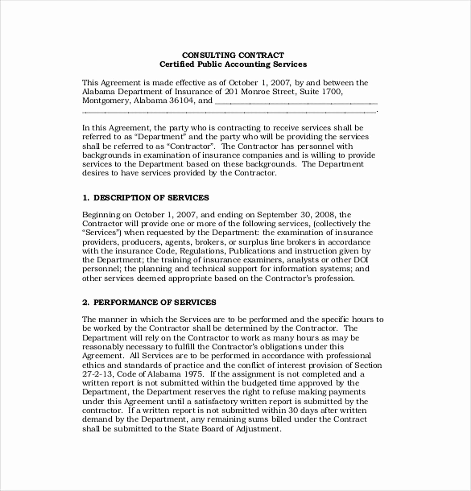 Consulting Contract Template Word Awesome Free Consulting Contract Agreement Template 9
