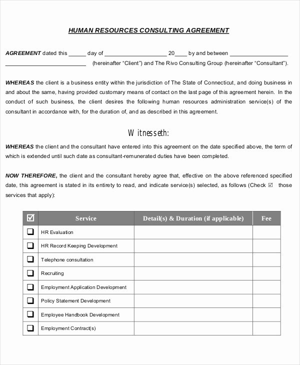 Consulting Contract Template Word Fresh 18 Consulting Agreement Templates Word Docs