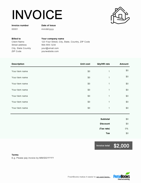 Contractor Invoice Template Free Best Of Construction Invoice Template Free Download