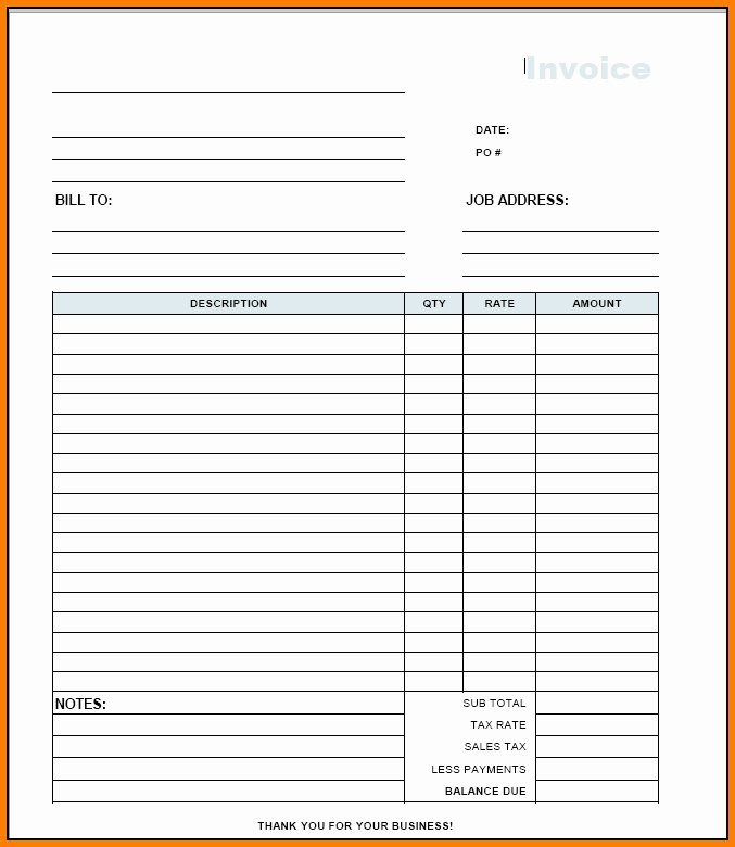 Contractor Invoice Template Free Fresh Contractor Invoice Template Free