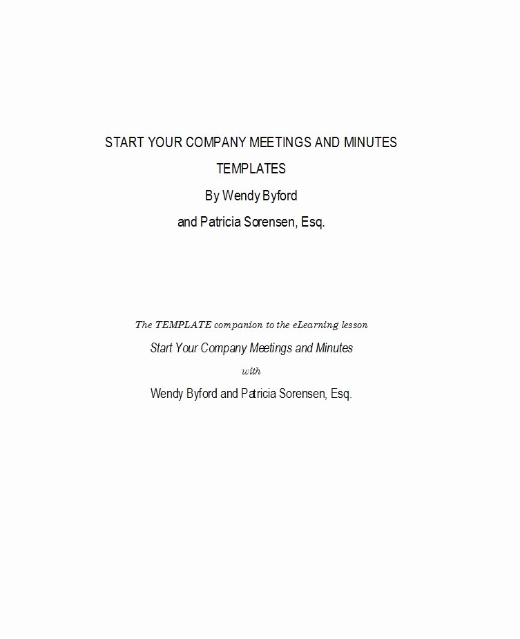 Corporate Minutes Template Word Awesome 33 Professional Corporate Minutes Templates Word Pdf