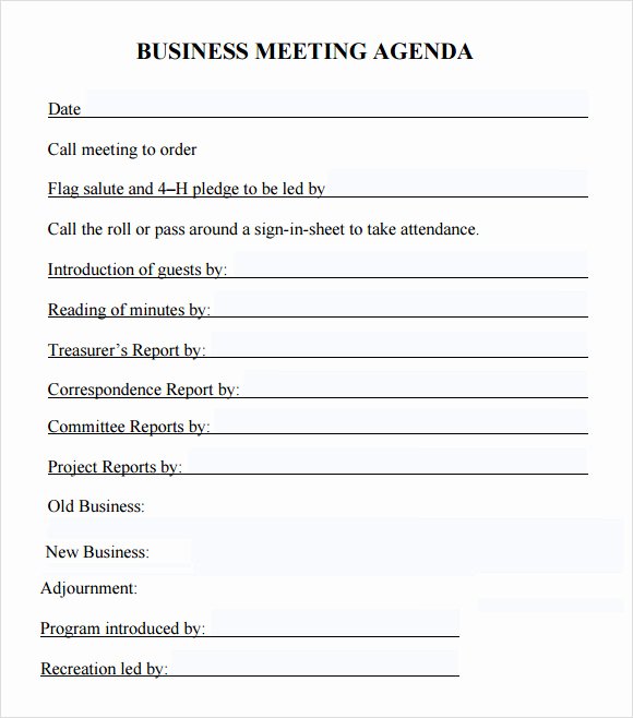 Corporate Minutes Template Word Best Of Free 5 Sample Business Meeting Agenda Templates In Pdf