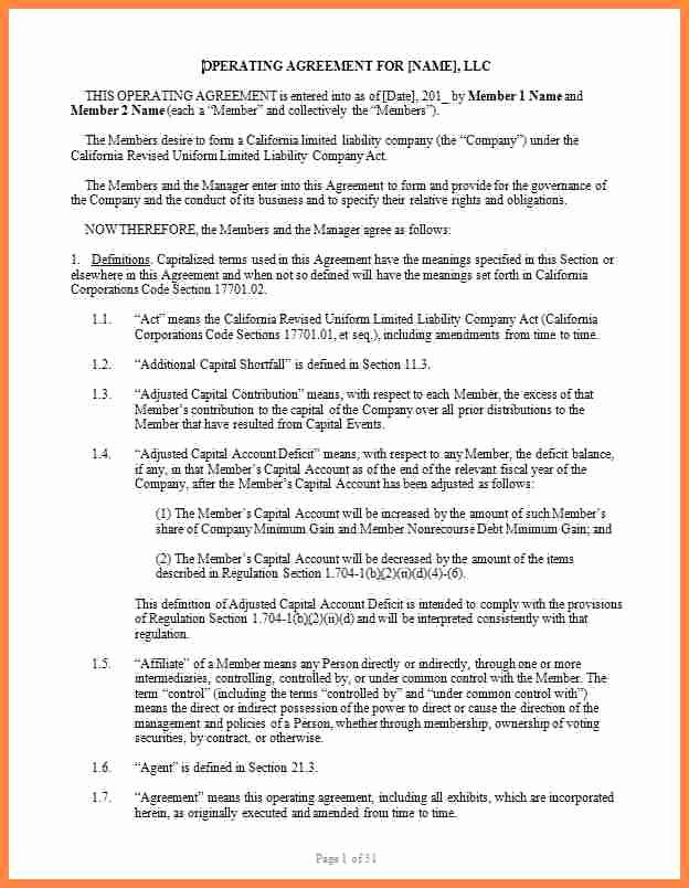 Corporate Operating Agreement Template Unique 4 Corporation Operating Agreement Template