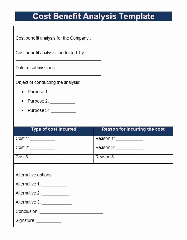 Cost Analysis Excel Template Unique Free 19 Cost Benefit Analysis Templates In Google Docs