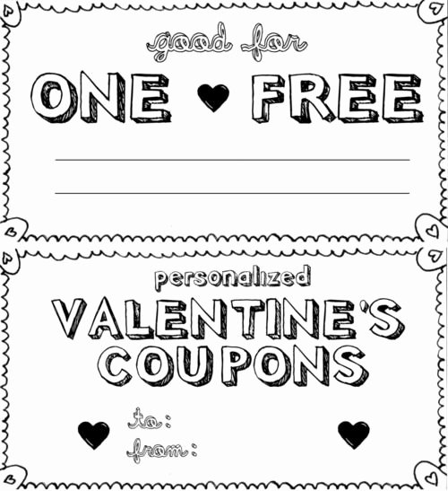 Coupon Book for Boyfriend Template Awesome Free Valentine’s Day Coupon Book Valentine