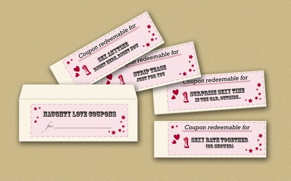 Coupon Book for Boyfriend Template Awesome Items Similar to Instant Printable Naughty Love