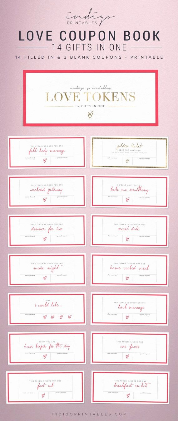 Coupon Book for Boyfriend Template Fresh Love Coupon Love Coupon Book Printable Card by