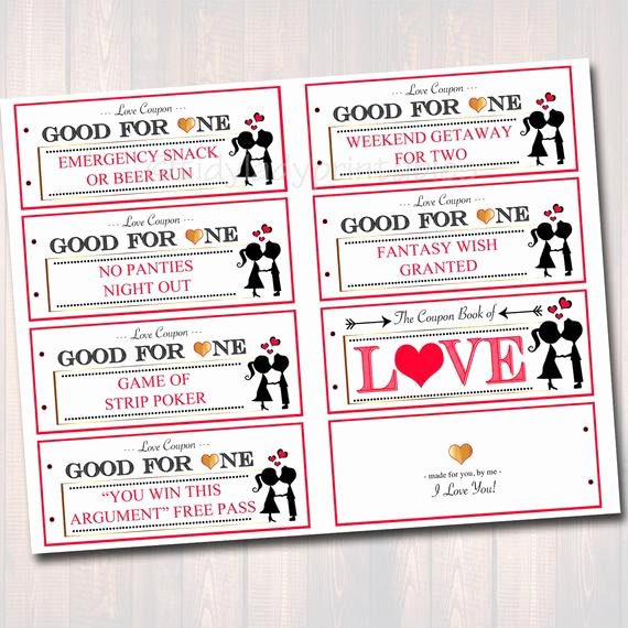 Coupon Book for Boyfriend Template Unique Editable Love Coupon Book Instant Download Printable Love