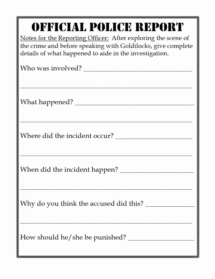 Crime Scene Report Template Fresh 20 Police Report Template &amp; Examples [fake Real]