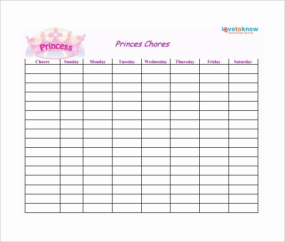Daily Chore Chart Template Luxury How to Make Good Schedule Using 5 Chore List Template Types