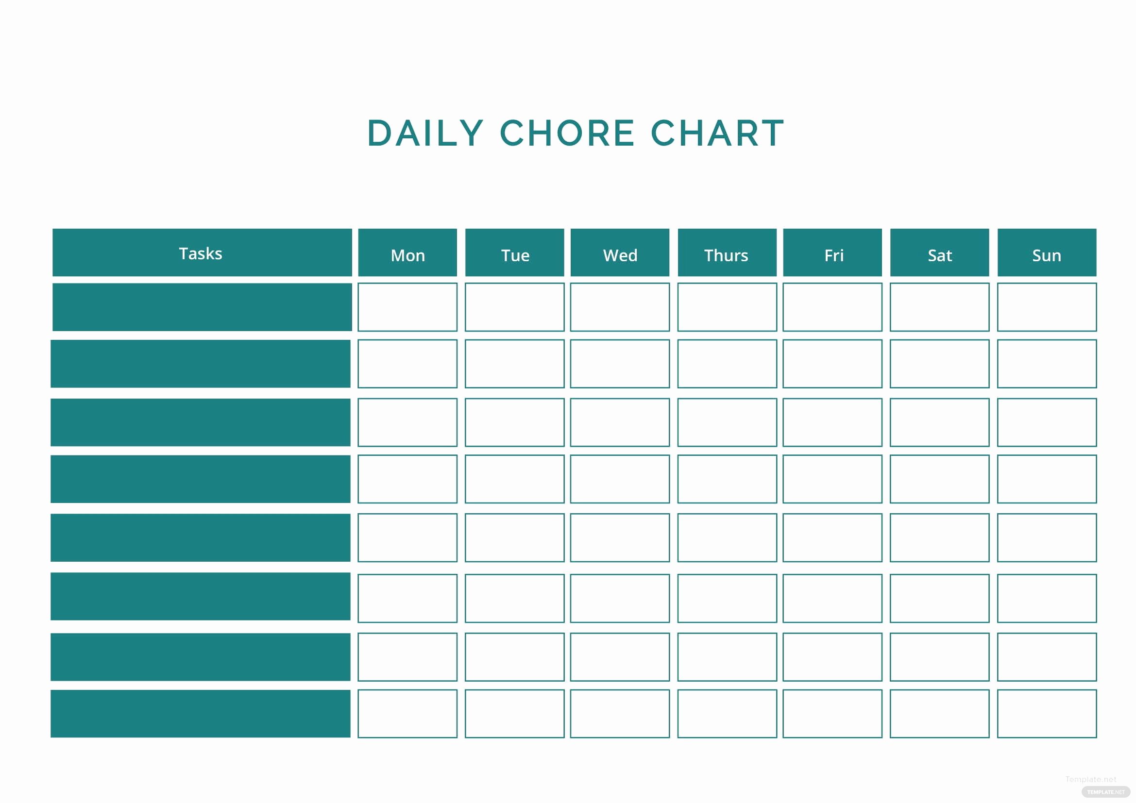 Daily Chore Chart Template New Download Gantt Chart for A Car Wash