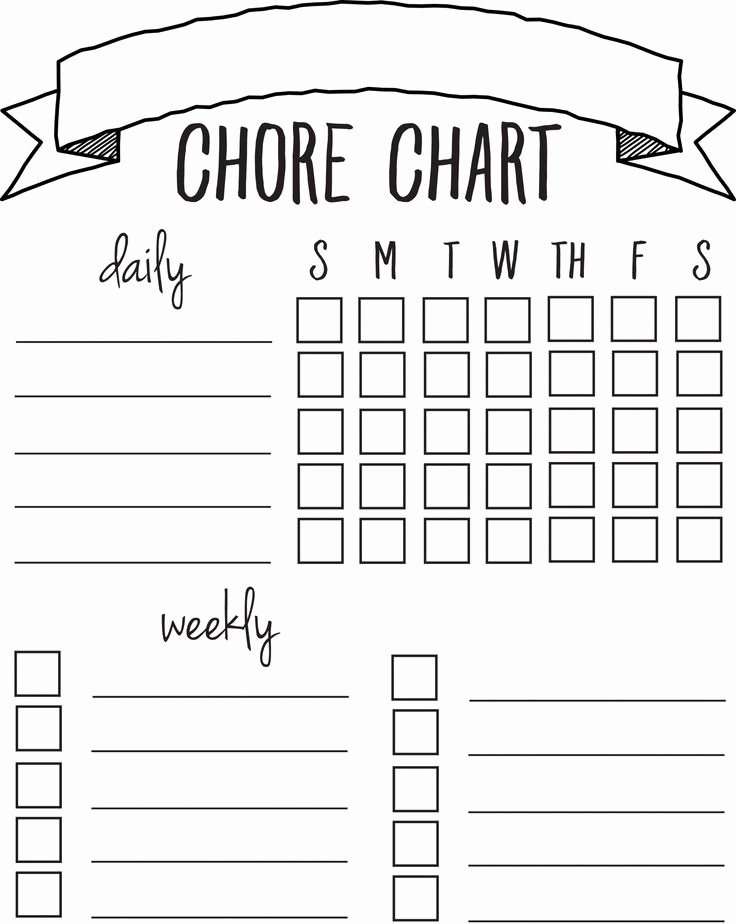 Daily Chore Chart Template Unique Best 25 Printable Chore Chart Ideas On Pinterest