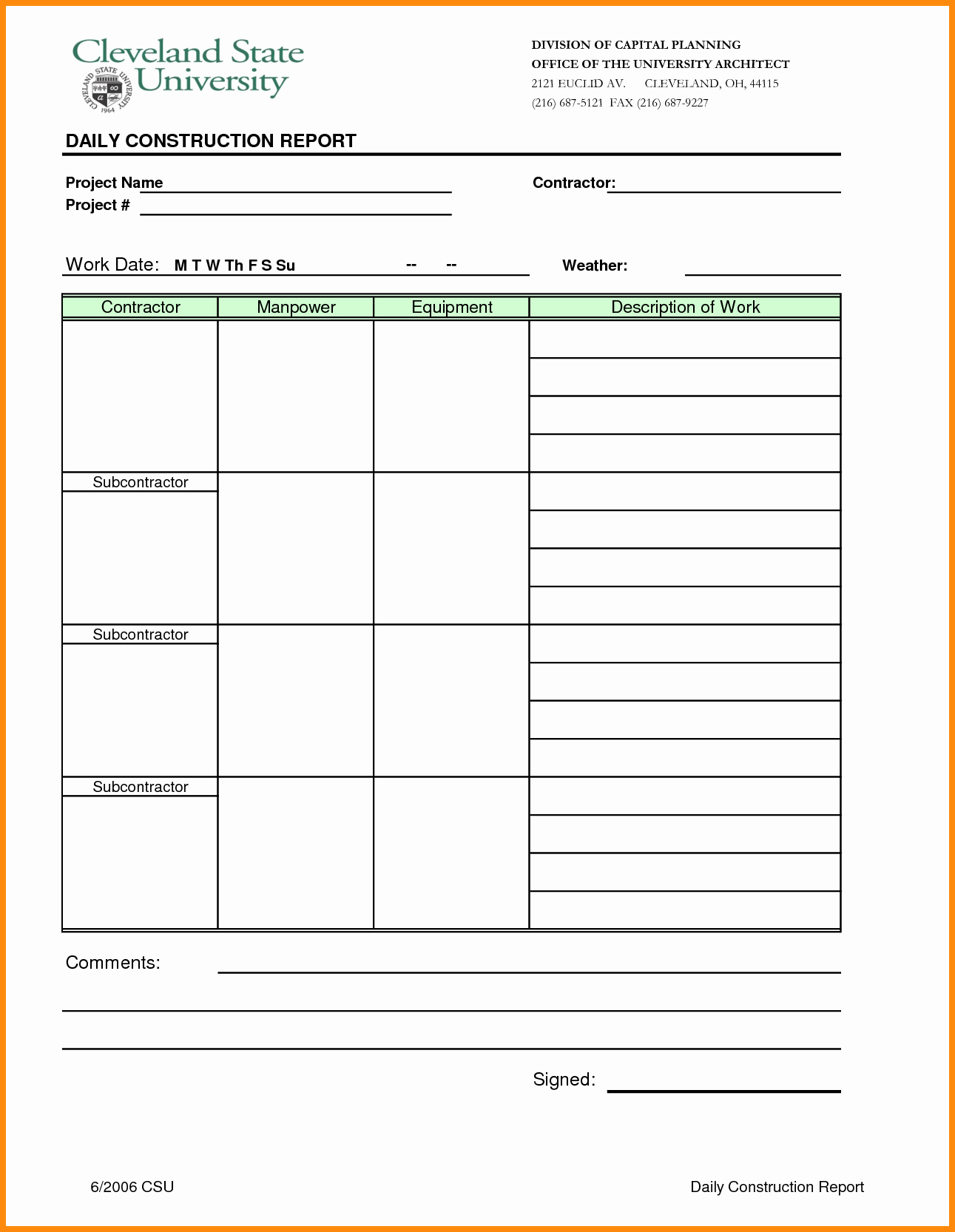 Daily Construction Report Template Fresh Construction Daily Report Template Excel