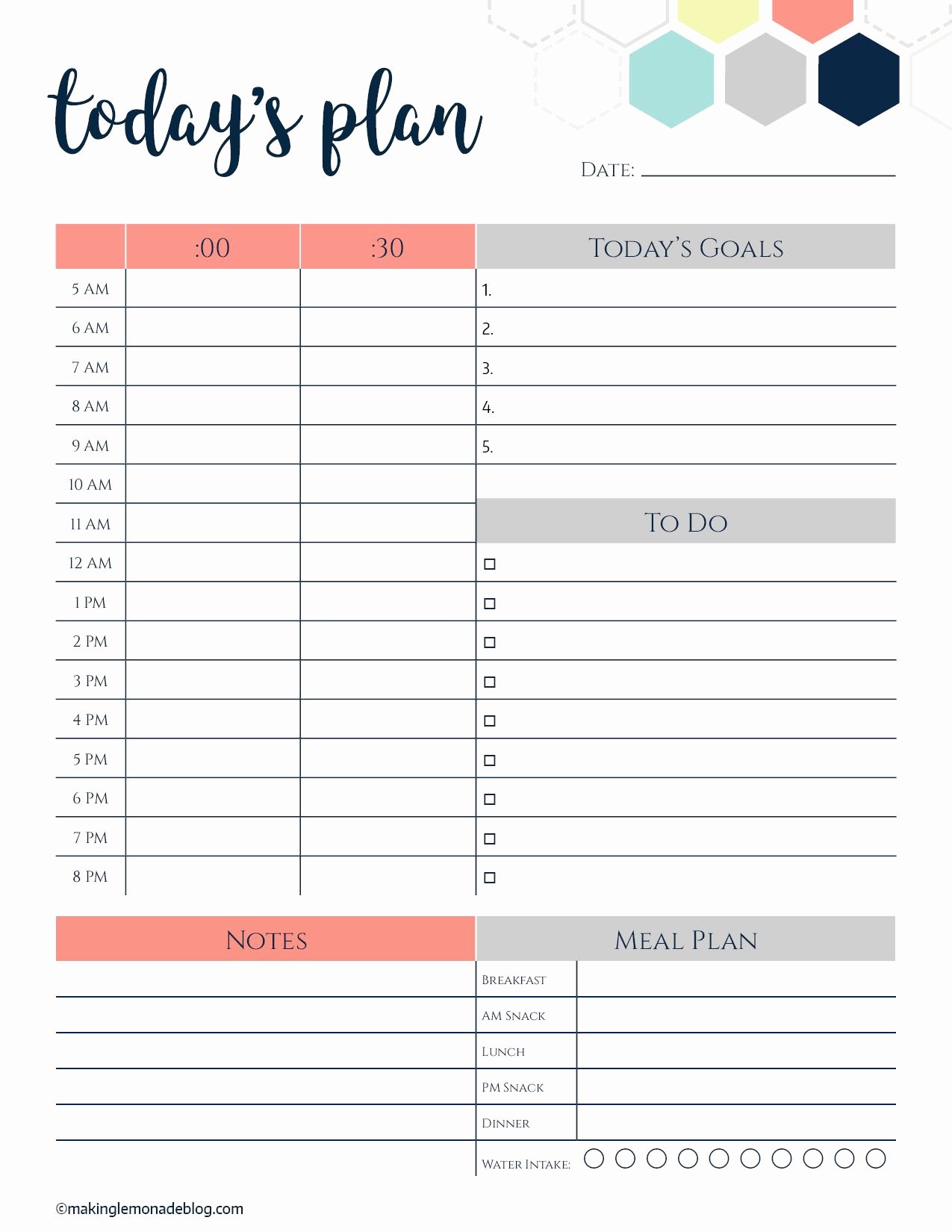 Daily Hourly Schedule Template Elegant This Free Printable Daily Planner Changes Everything