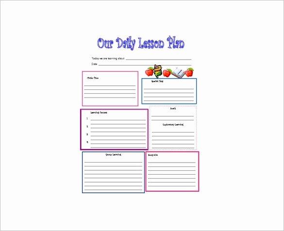 Daily Lesson Plan Template Word Unique Daily Lesson Plan Template 10 Free Word Excel Pdf