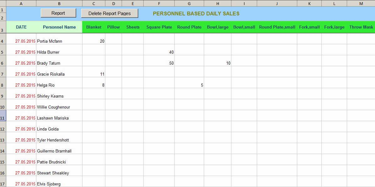 Daily Report Template Excel New Daily Sales Report with Excel Vba Hints and Tips About