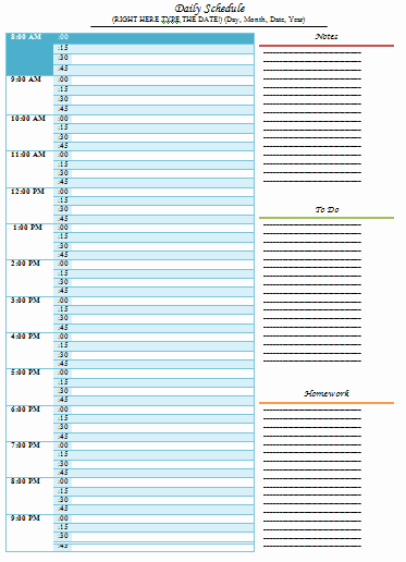 Daily Schedule Template Free Beautiful 5 Free Daily Schedule Templates In Ms Word Ms Excel and Pdf