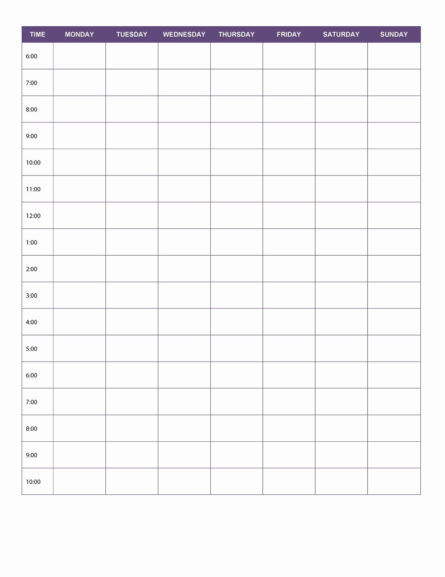 Daily Schedule Template Free Fresh 47 Printable Daily Planner Templates Free In Word Excel Pdf