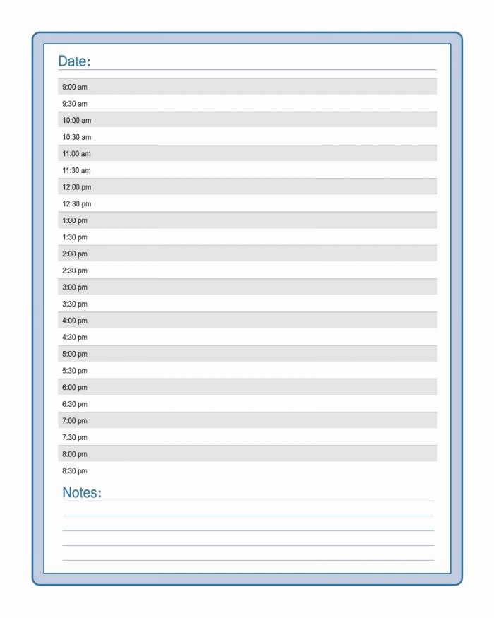 Daily Schedule Template Free Lovely Free Daily Printable Schedule Template