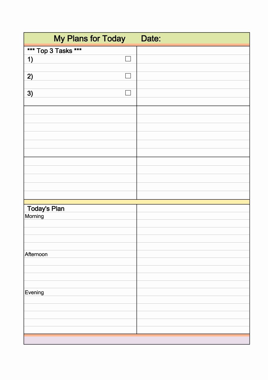 Daily Schedule Template Free Luxury 47 Printable Daily Planner Templates Free In Word Excel Pdf