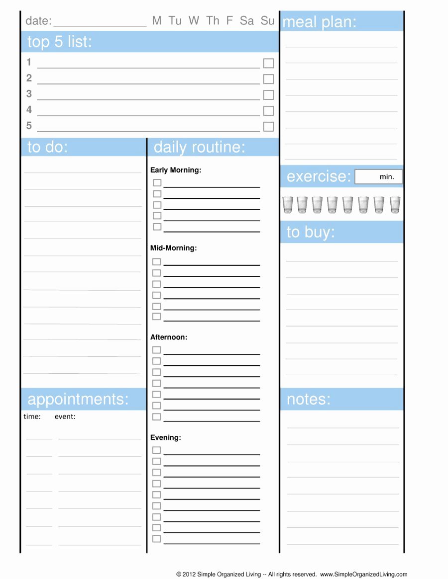 Daily Schedule Template Free New 47 Printable Daily Planner Templates Free In Word Excel Pdf